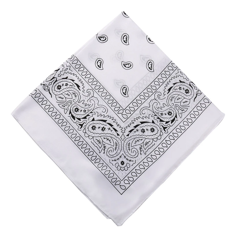 mujer Bandana bufanda niñas niños Punk pañuelos cuadrados sombreros bohemio pañuelo para la cabeza diademas accesorios para el cabello: Blanco