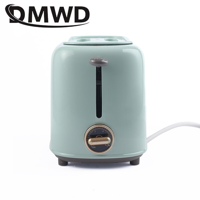 DMWD 2 Scheiben Elektrische edelstahl Toaster Automatische Brot Hersteller Frühstück Backen Maschine Zwei Slot Toast Sandwich Grill Ofen