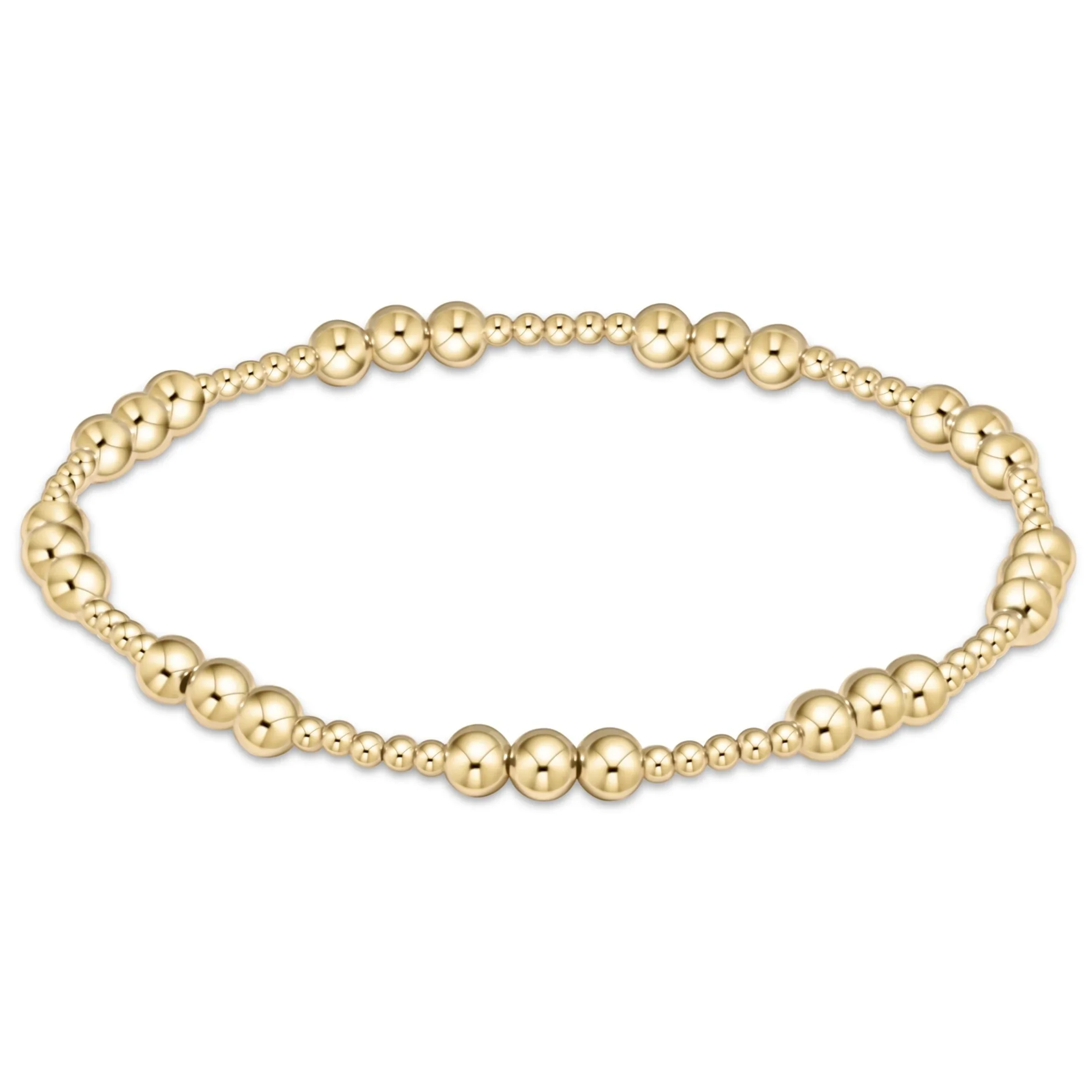 Kkbead 18 k banhado a ouro pulseira frisada pulseiras para mulheres jóias à prova dwaterproof água estiramento pulseras mujer femme