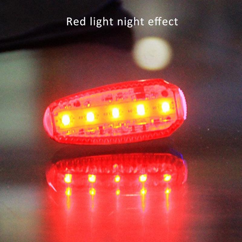 Led Fiets Achterlicht Running Clip Tas Usb Licht Waterdichte Outdoor Sport Fiets Light Night Veiligheidswaarschuwing Licht Weg Signaal: Rood