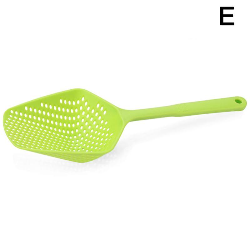 Home Tools 1Pc Kitchen Large Scoop Colander Pasta Heat Resistant Strainer Plastic Ice Cream Scoop: Blue