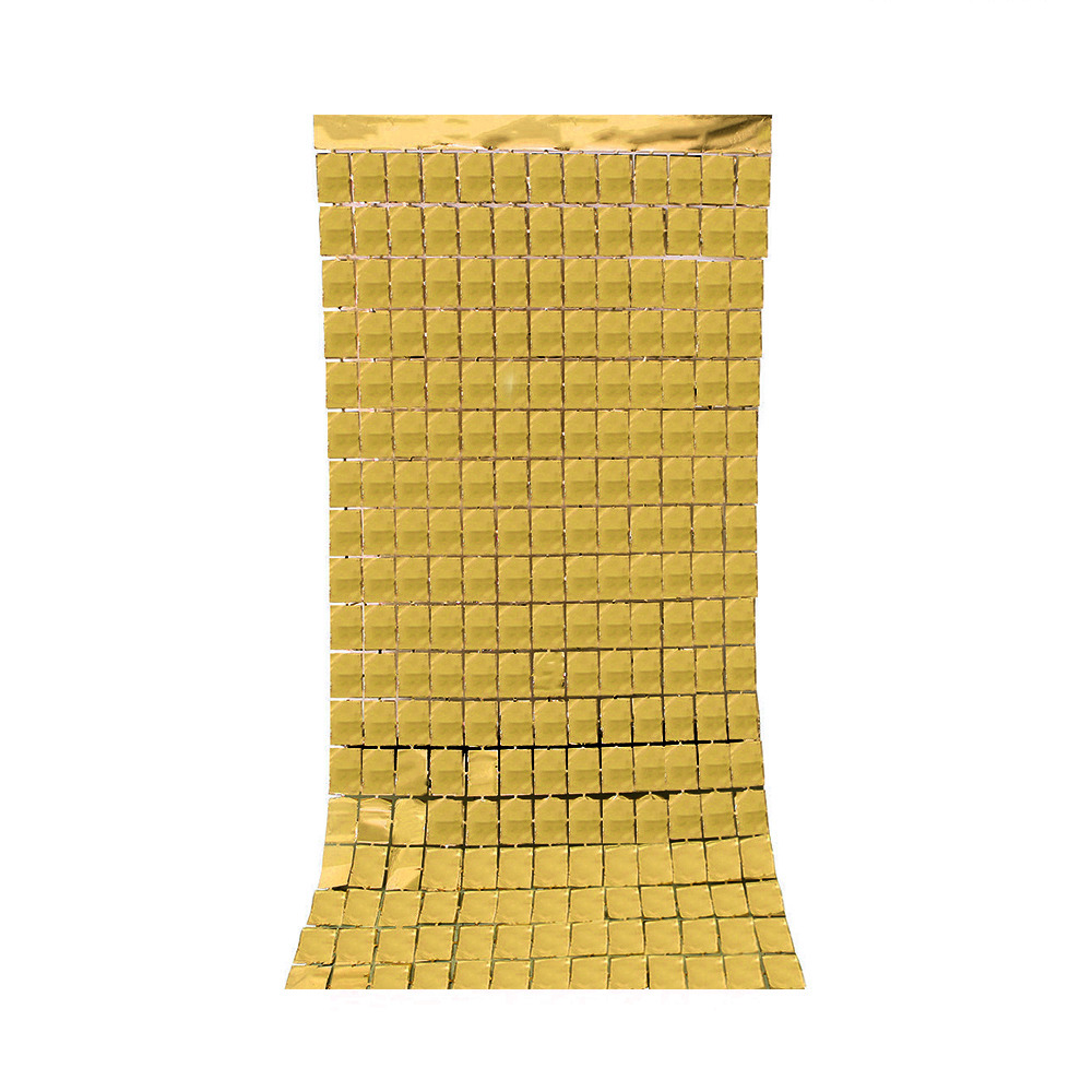 1 x 2m fest bakgrunn gardin paljett bakteppe til bryllup dekor baby dusj måke paljett vegg glitter bursdag folie gardin: 1