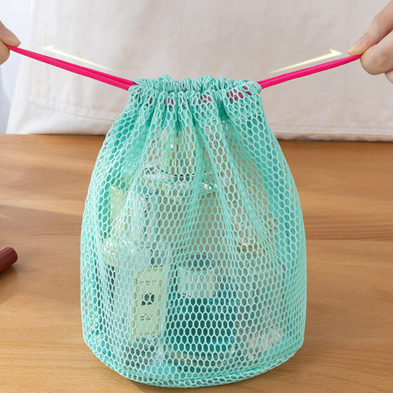 1Pc Nylon Mesh Trekkoord Opbergtas Tas Reis- en buitenactiviteitszakje voor digitale producten Make-uptas Multifunctioneel