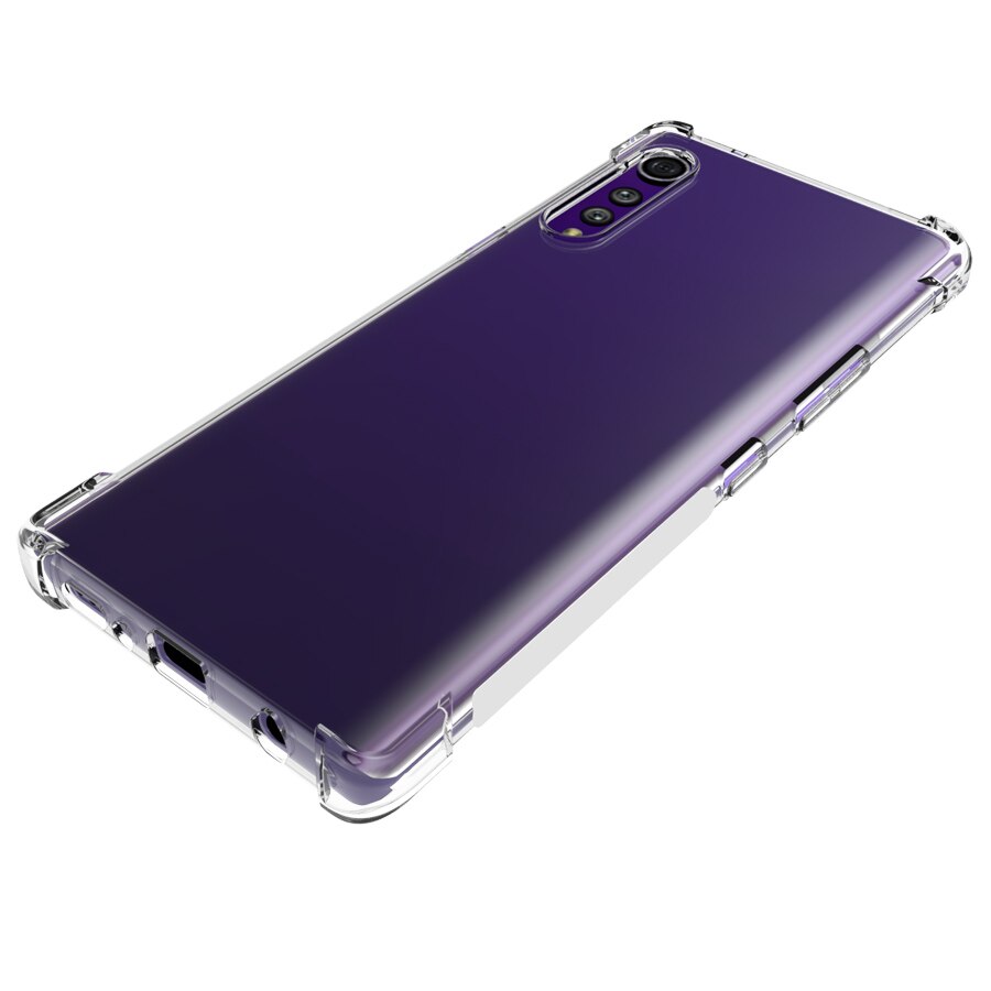 per LG Caso di Velluto + Vetro Temperato Trasparente Molle Del gel Della Pelle G9 Trasparente Della Copertura Del silicone
