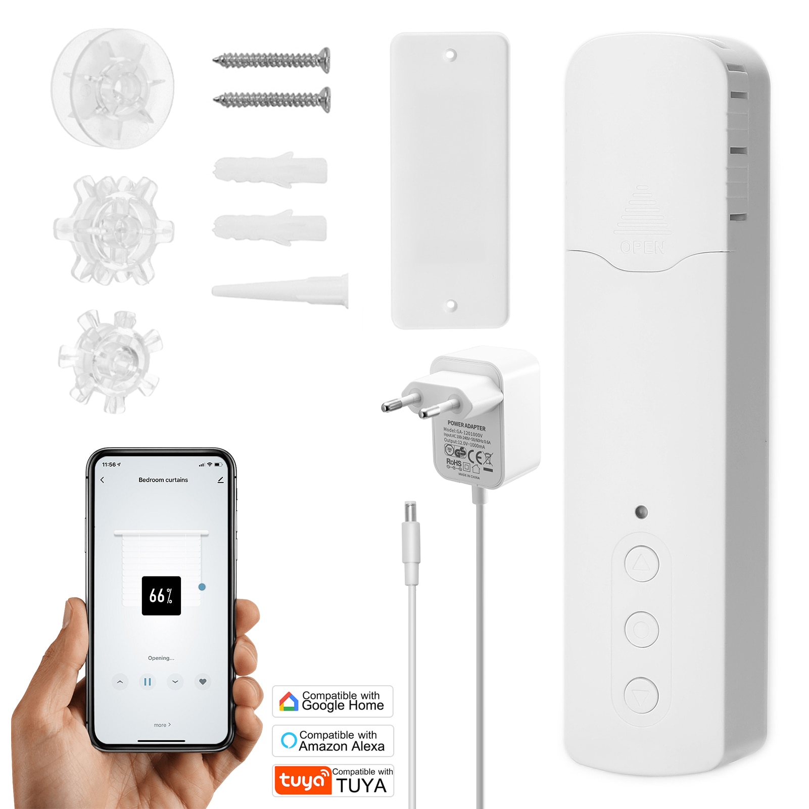 Tuya Wifi Gordijn Motor Intelligente Home Elektrische Gordijn Motoren App Controle Voice Control Rustig Met Alexa Google Thuis