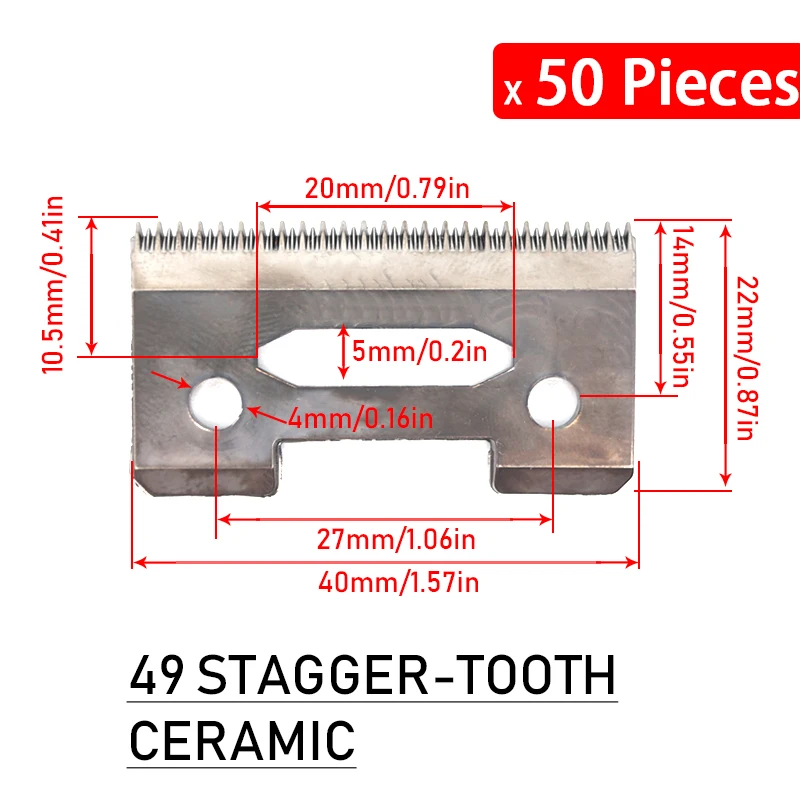 Cuchillas de cerámica móviles de repuesto para cortadores de cabezal de corte WAHL 5 Star Series Stagger y dientes estándar