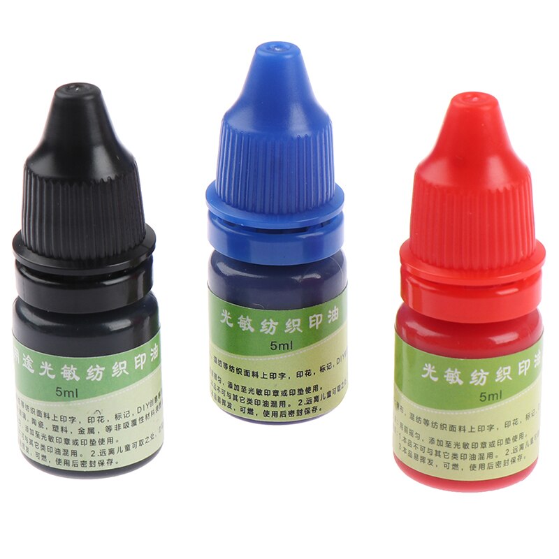 1PC 5ml Ink Textile Clothes Waterproof Ink Special Ink For Students Children Name Stamp Printing On Clothing Wash