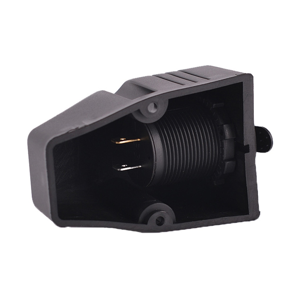 Charger Dual USB Black Surface Mount 12V Portable Plug Power Durable Adapter Universal Car Socket Accessory Waterproof