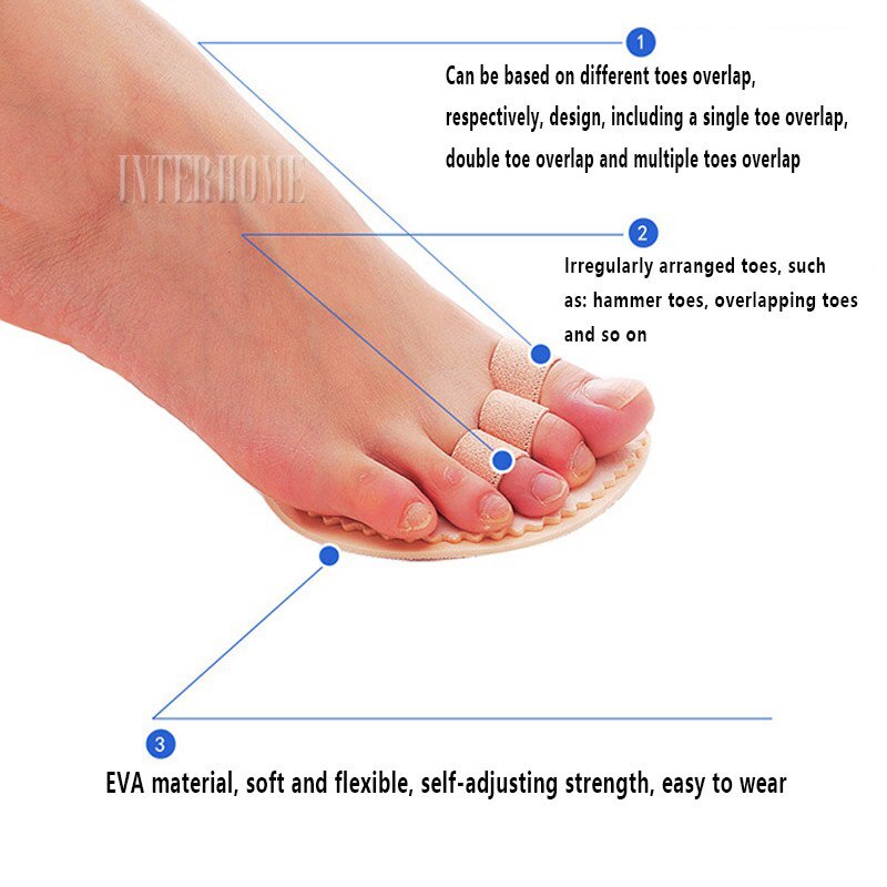 1 Pair Hammer Mallet Toe Separator Hallux Valgus Orthopedic Pads Orthotics Bending Deformation Overlap Foot Toe Correction Socks