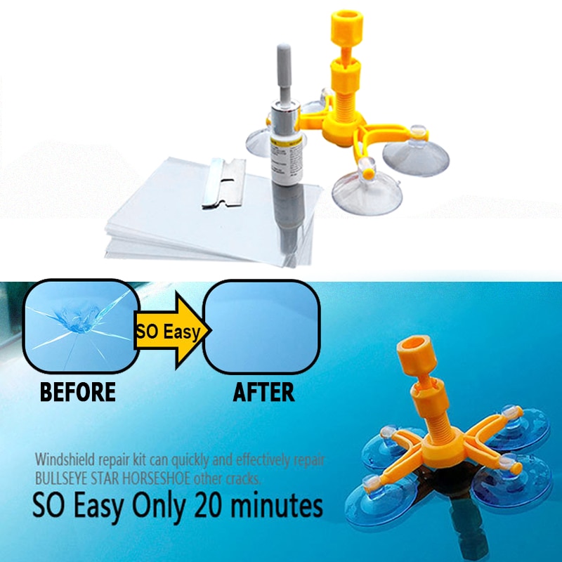 Auto Windshield Repair Tool Car Window Glass Scratch Crack Restore Repair Kit Car Window Screen Polishing Glass Curing Glue