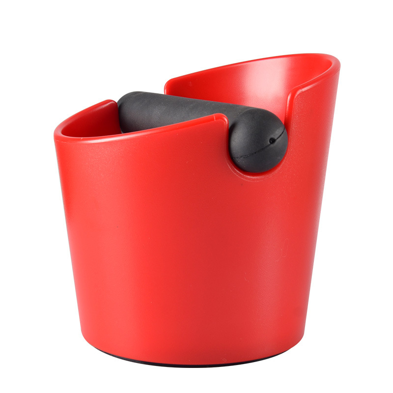 Koffie Klop Doos, Shock-Absorberende Espresso Klop Doos voor Barista Koffie Grind, anti-slip Espresso Dump Bin Grind Afval Bin: Type B Red