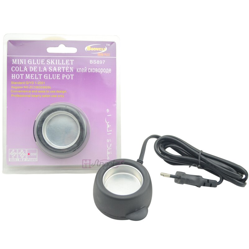 Profesjonalne 30W mini gorący kociołek topienia keratyny klej koraliki klej kuchenka stała wysoka Temp dla połączenie robić przedłużania włosów naprawa narzędzia: czarny 220v EU wtyczka