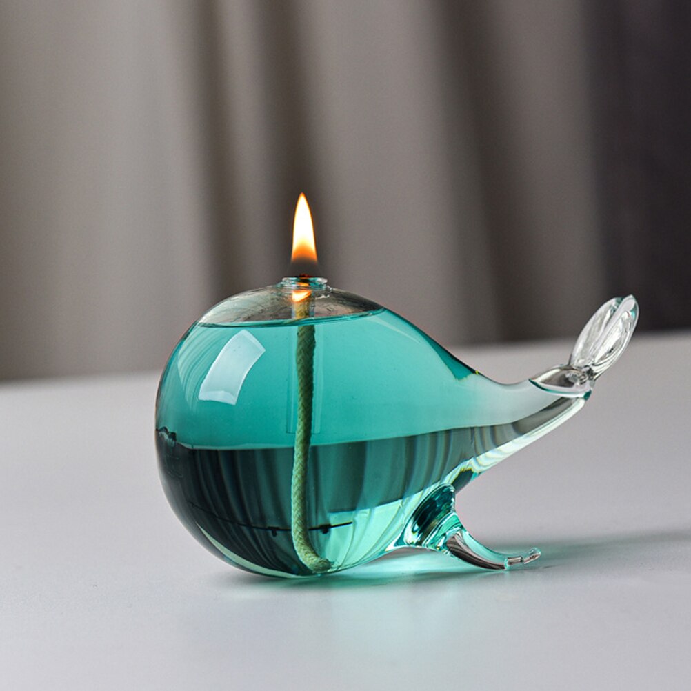 Walvis Olie Lamp Delicate Olie Lamp Decor Desktop Glas Olie Lamp Versiering