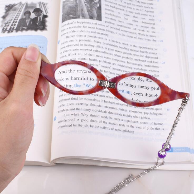 Bedels leesbril hanger ketting schelphard lange ketting kleurrijk frame opvouwbare vergrootglas houder kettingen