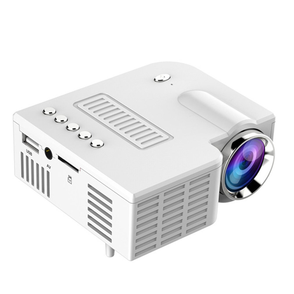UC28C Tragbare Video Projektor Heimkino Kino Büro Supplie Schwarz/weiß LCD Mini Projektor Medien Spieler Für Smartphones: Weiß