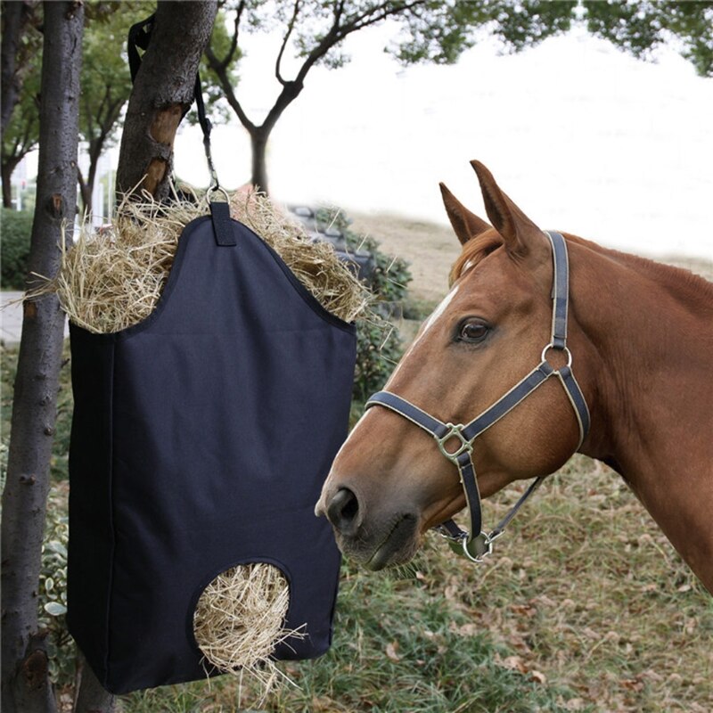 Bolsas de almacenamiento para heno al aire libre, bolsa de mano para alimentación lenta de heno para caballos, Alpacas de cabra, animales de granja