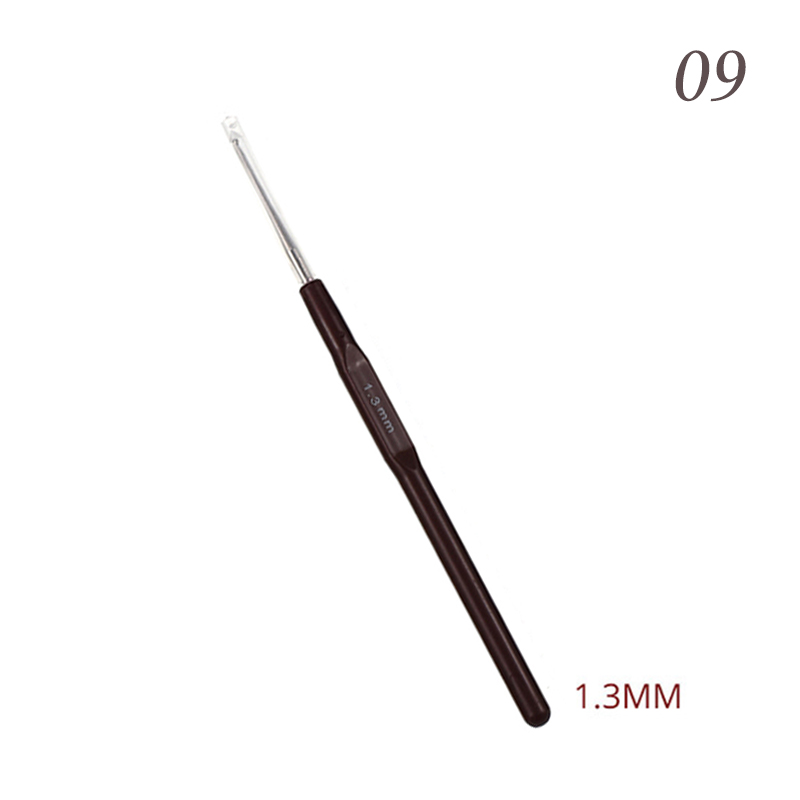 0.5-2.5mm Crochet Hooks With Plastic Handle Micro Crochet Needle For Knitting Lace Trim DIY Knitting Tools Supplies: 1.3mm