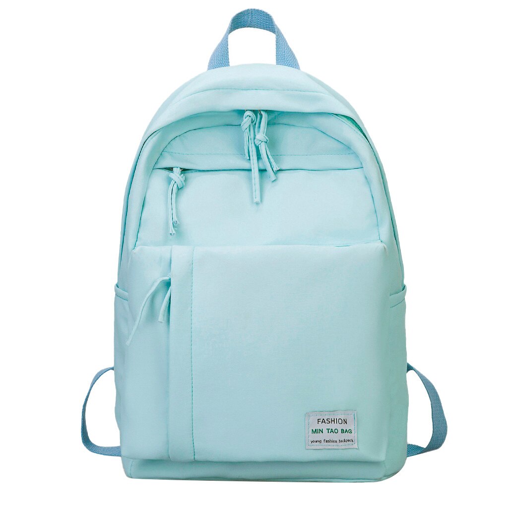 Backpack school bags Random Solid Color Waterproof Nylon Casual Backpack School Bag рюкзак: BU