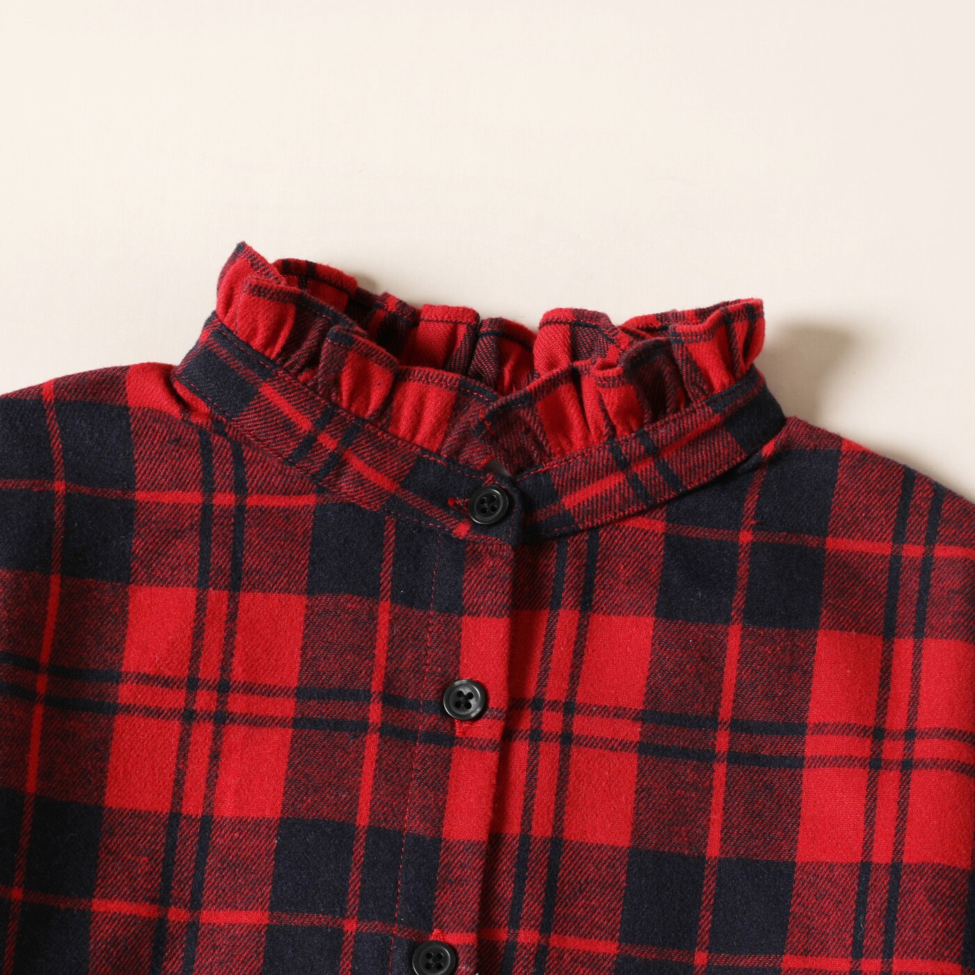 Camicia a maniche lunghe con bottoni scozzesi in cotone 100% cotone PatPat Kid Girl