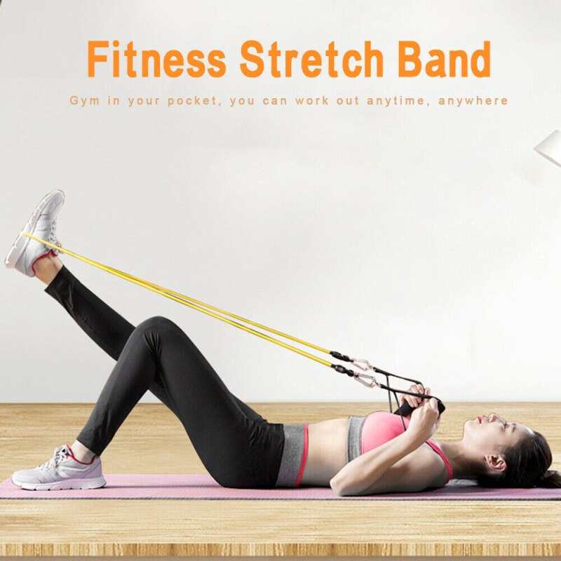 11 pièces/ensemble bandes de résistance exercice d'entraînement lourd Yoga Crossfit Tubes de Fitness étirement entraînement à domicile gymnases entraînement élastique