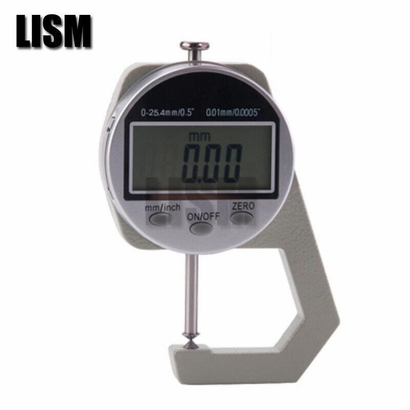 3 styles Digital thickness gauge steel board Pipe Wall thickness leather Cloth Pearl diameter Thickness Gauge 0-25mm/0.01MM