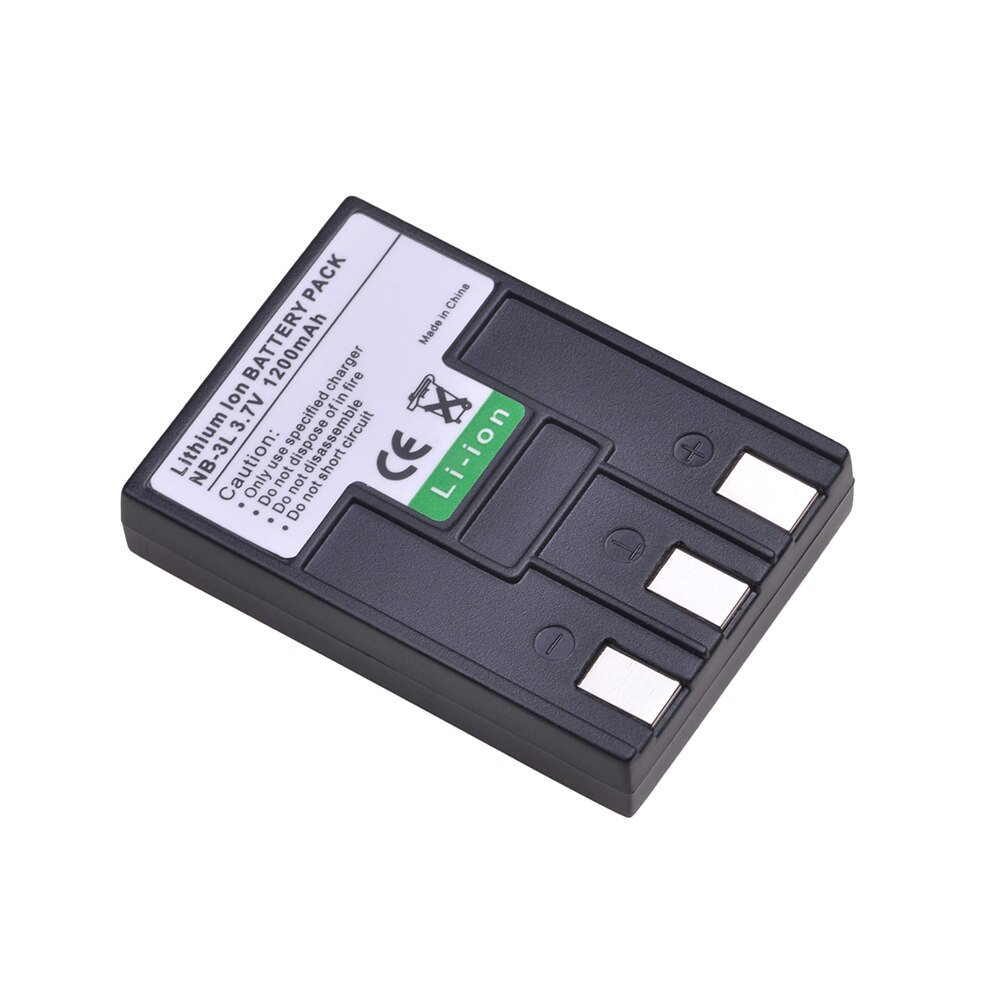 2pcs 1200mAh NB-3L NB3L NB 3L Battery for Canon PowerShot SD10 SD20 SD40 SD550 SD500 SD100 SD110, IXUS IIs II, NB-3LH Battery