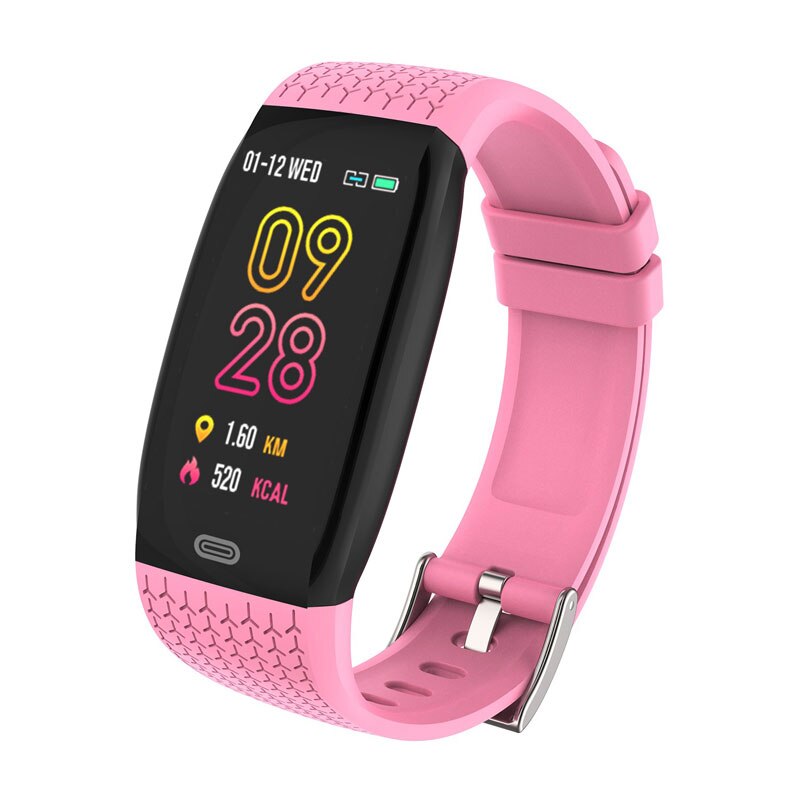 Fitness Tracker Smart Armband Bloeddruk Stappenteller Fitness Armband Hartslagmeter Waterdicht Bluetooth Horloge Mannen Vrouwen: S2 Pink