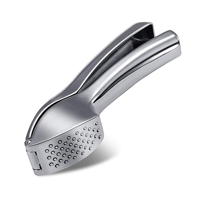 De Metal de la prensa de ajo molino trituradora, picadora Presser cortador rallador de exprimidor con gran utensilios de cocina con mango: 07