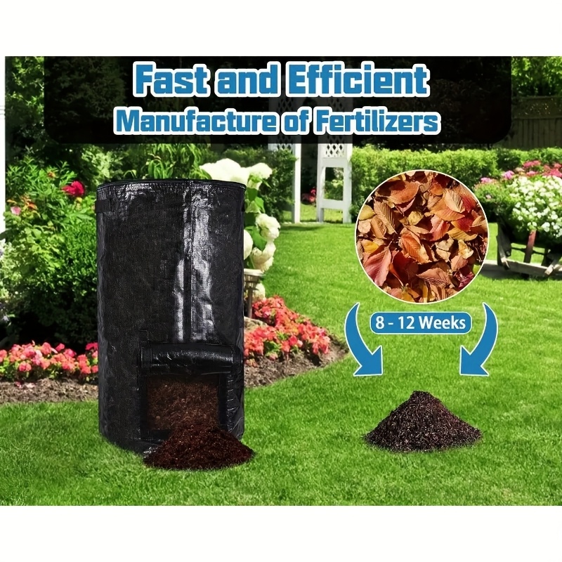 Compostbak voor buiten, herbruikbare vuilniszak, compostzak voor zelfgemaakte voedingsbodem