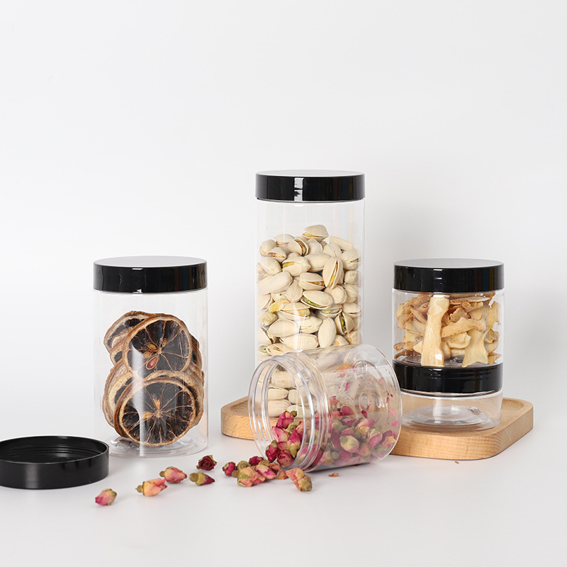 24x Clear PET Plastic Jars 150ml 200ml 250ml 300ml Transparent Empty Cosmetic Mask Cream Wax Packaging Containers Pots with Lids: light green / 60ml