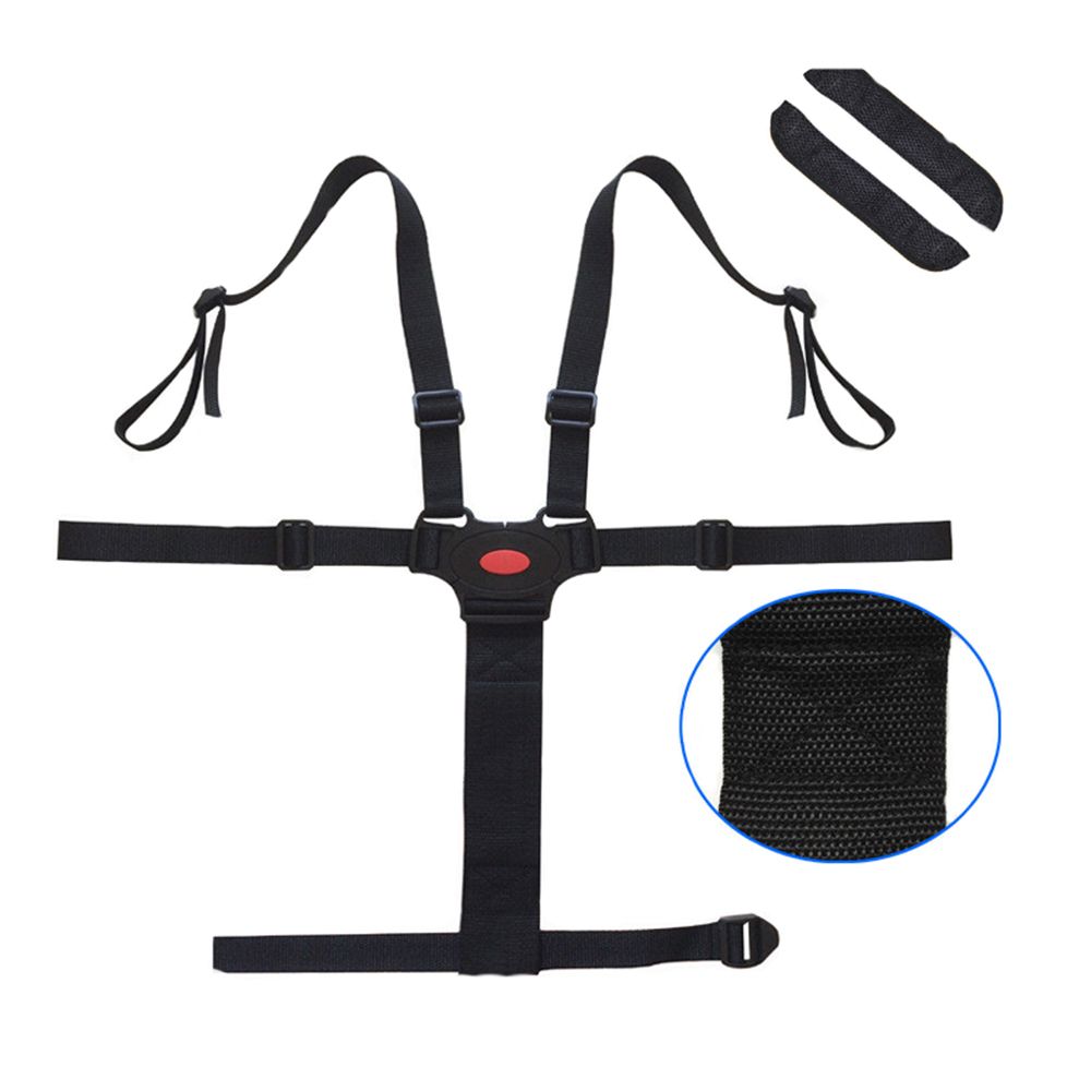 Arnés de 5 puntos de seguridad para coche, correa para cochecito de bebé y niño, silla alta, accesorios para silla exquisita: Default Title