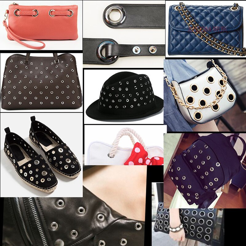 2pcs Solid Brass Screw Back Eyelets Craft Accessory Metal Plating Round Eyelets with Washer Grommets Leather for Bags Jeans