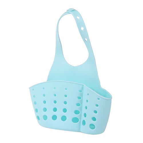 Escurridor de fregadero de cocina, cesta portátil, escurridor colgante para el hogar, herramienta de almacenamiento para baño, soporte para fregadero, accesorios de cocina, utensilio: Blue