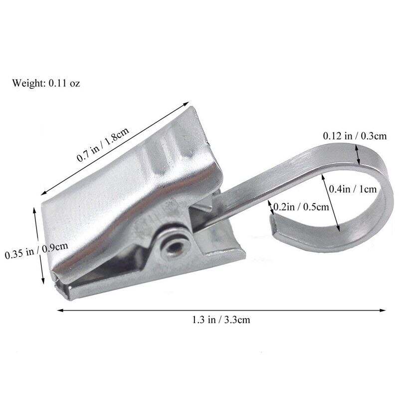 100- pack roestvrijstalen, robuuste douchegordijnclip met haak, lichtsnoer, hanger voor feestverlichting, draadhouder voor foto's, slaapkamer, badkamer
