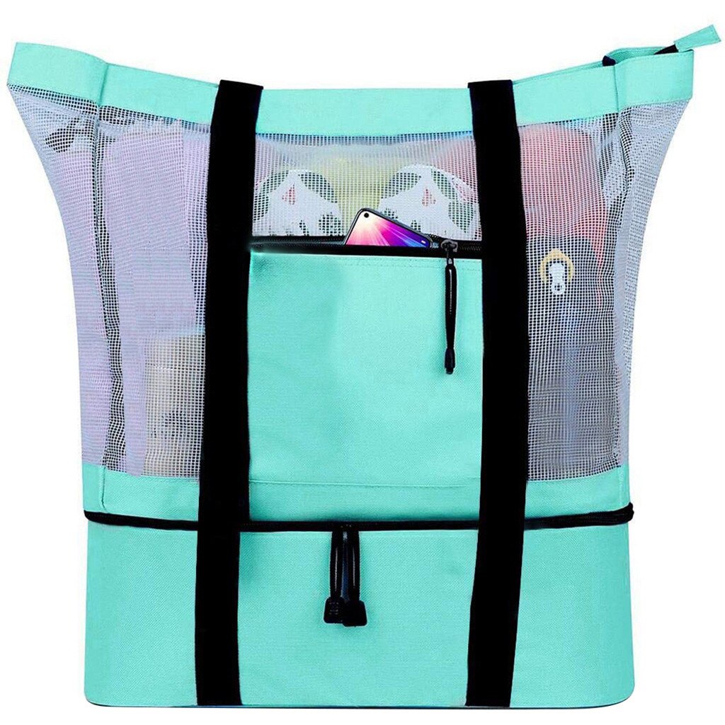 Outdoor Picnic Bags Camping Beach Mesh Tote Bag Detachable Cooler Bag Packing Organizer Multifunctional Waterproof Backpack Bag