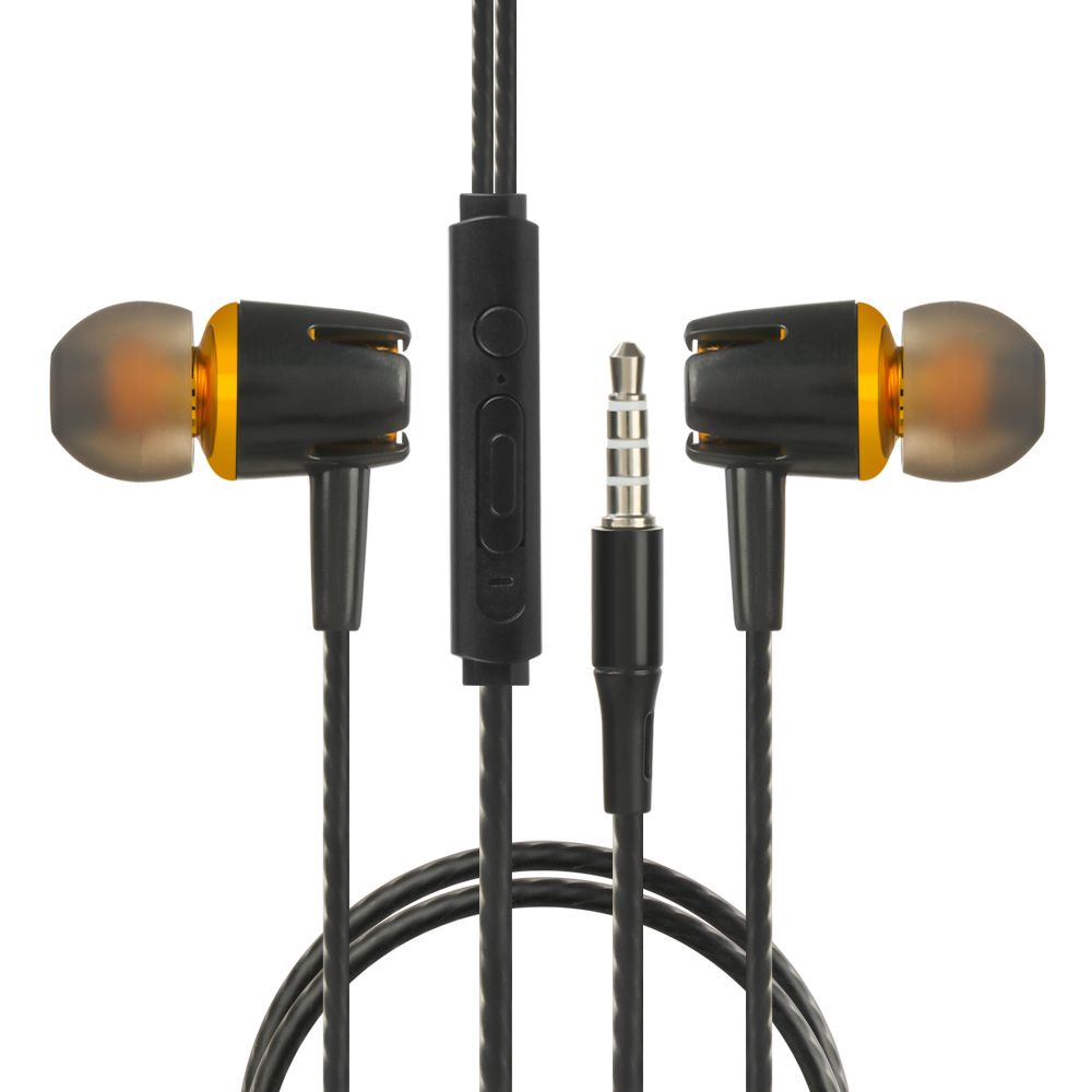 3.5mm Wired Noise Reduction Earphones Stereo Silica Gel In-Ear Headset Sleep Headphones Suitable For Android Phone: Yellow