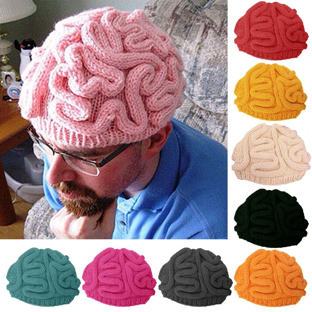 Mutsen Hoeden Spoof Horror Hersenen Gebreide Hoed Grappige Warm Cap Party Hoofddeksels Fotografie Props Caps Hoofddeksels Voor Party 14 Kleuren
