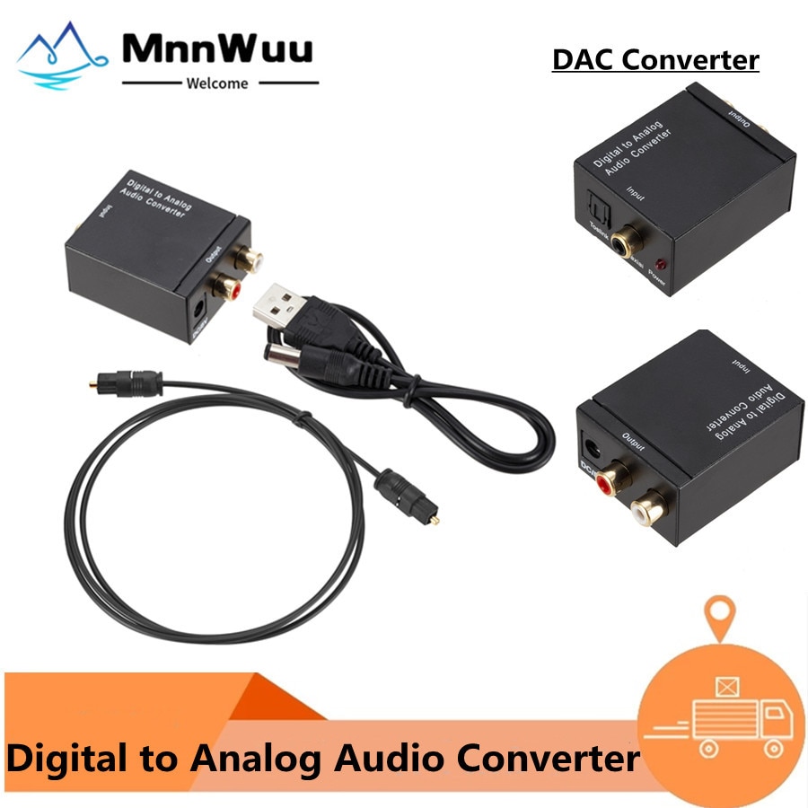 Dac Digitaal Naar Analoog Audio Converter Optical Fiber Toslink Coaxiale Signaal Naar Rca R/L Audio Decoder Spdif Atv dac Versterker