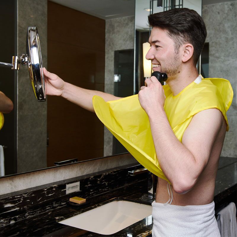 Husholdnings forklæde til frisør mandlig skæg barbering forklæde pleje ren voksen hagesmæk barbermaskine holder badeværelse arrangør til mand