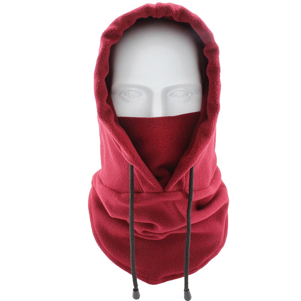 Máscara facial Ninja a prueba de nieve y viento para esquí de invierno con cordón cubre gorro Sport XRQ88: Wine red