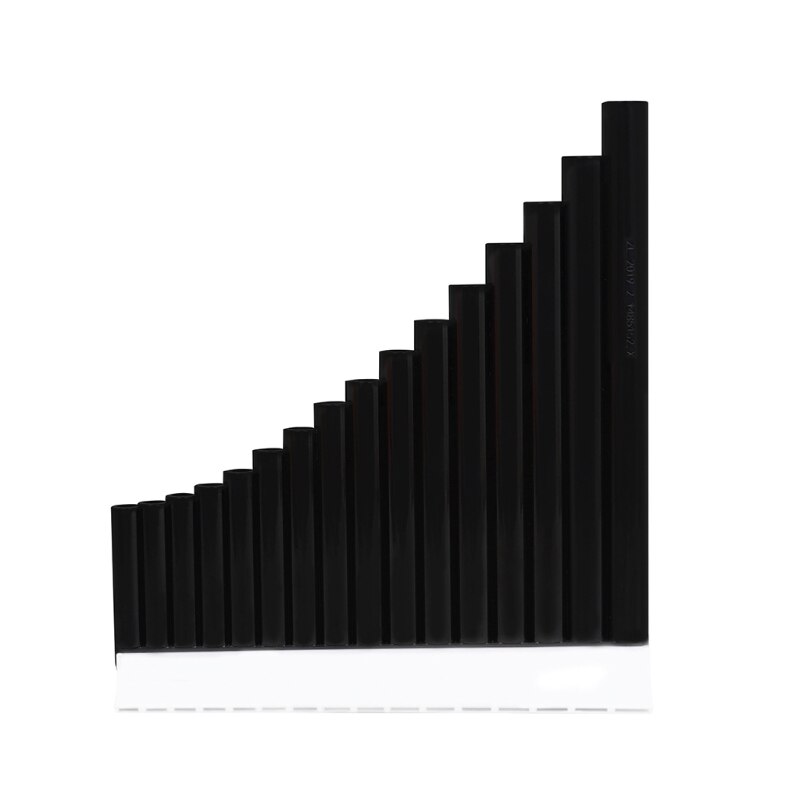 Y1UC 16 Pipes Pan Flute C Tone 16 Tubes Panpipes Panflute for Beginner Students Musical Instrument: Black