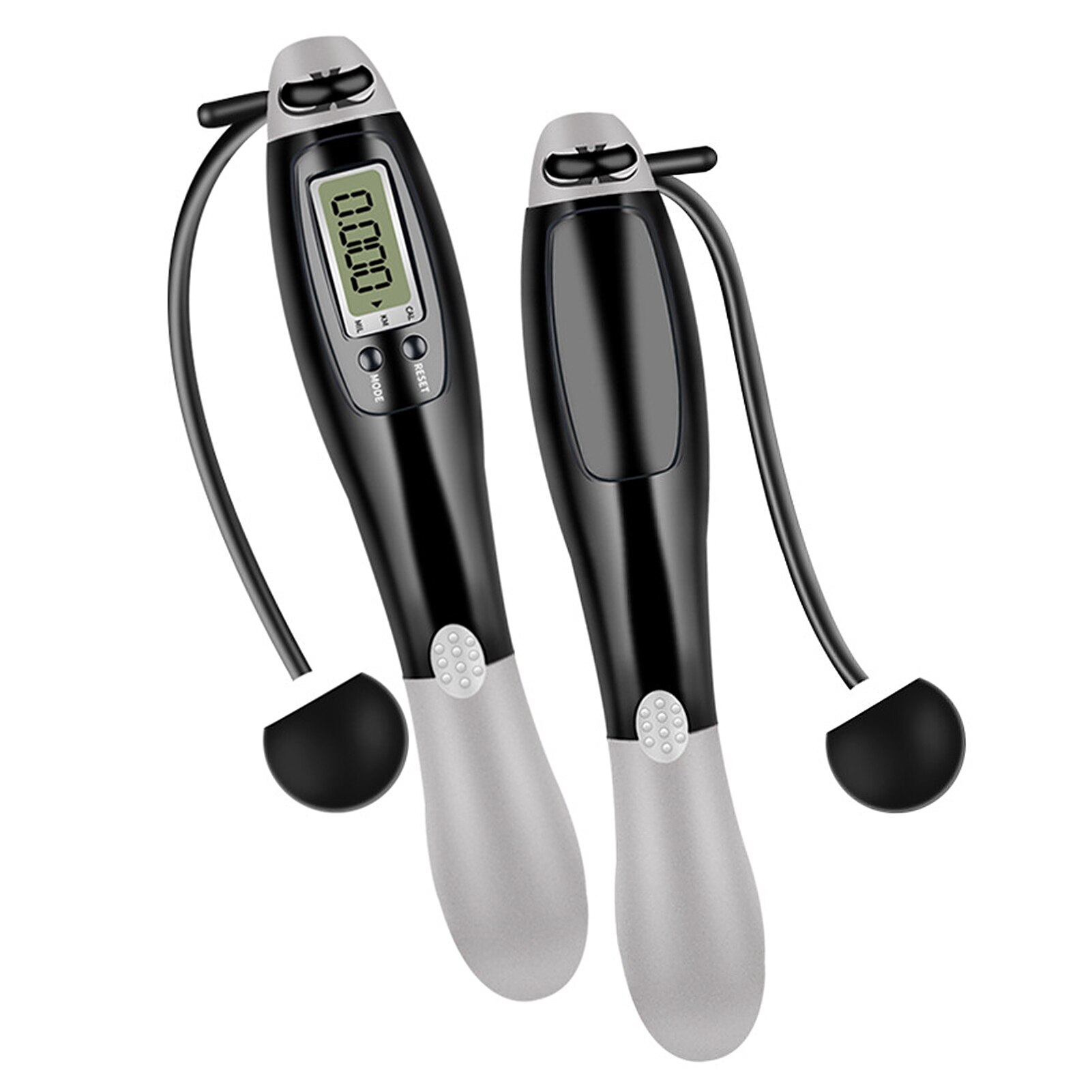 Fitness Equipment Intelligent Counter Jump Rope Steel Wire Ski Rope Two Way Jump Rope Adjustable Ski Rope Exercise Rope: Light Grey