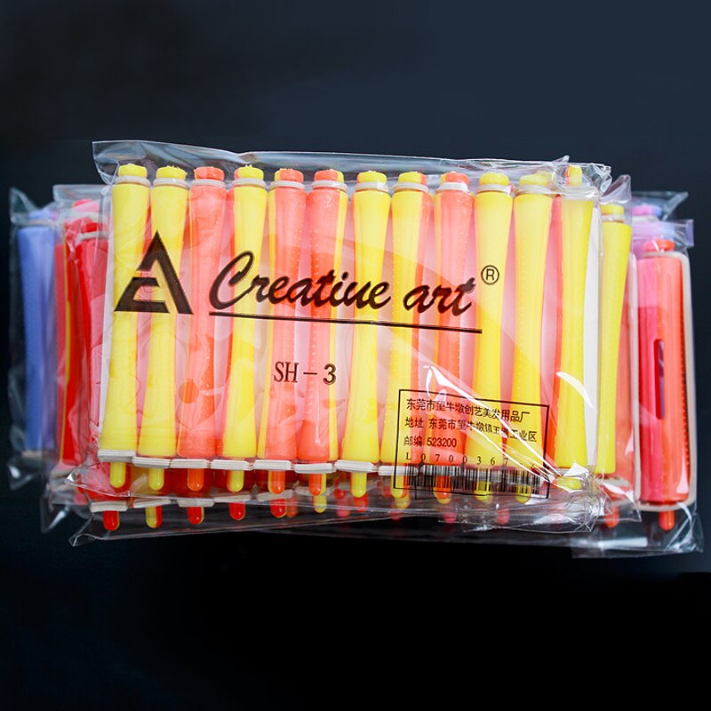 30 stuks/set 3 maten permanent staaf met elastiek haar krultangen plastic holle kern flexi staaf golven pluizig maïs haar maker  un427