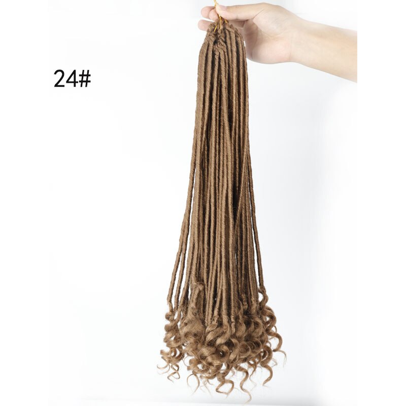 LISI GIRL Dreadlocks Crochet Braids Jumbo Dread Hairstyle Ombre Color Synthetic Faux Locs Braiding Hair Extensions For Women: T1B/613