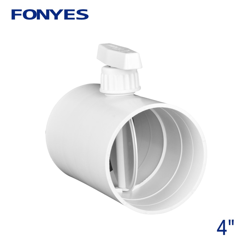 HVAC manual plastic air valve 100mm volume flow rate damper air duct check valve for 4 inch ventilation pipe