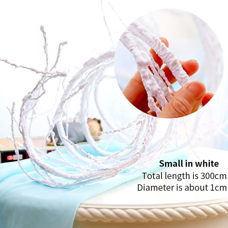 Flexible Artificial Tree Twigs Vine Branches Silk Plants Trunk Liana With Leaves For Home Wedding Garden Wall Hanging Decoration: Deep Pink