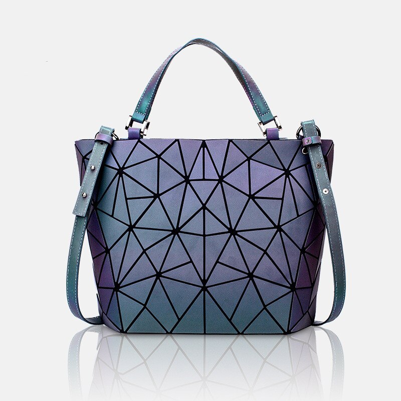 Mode Vrouwen Handtassen Tas Set Crossbody Tassen Voor Vrouwen Geometrische Lichtgevende Schoudertas Vrouwelijke Handtas En Portemonnee Draagtas: Handbag