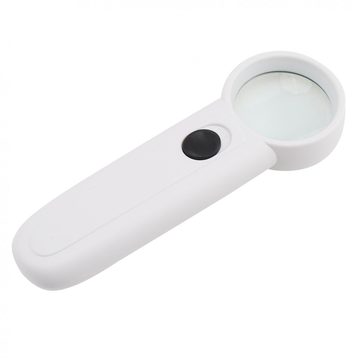 Multifunksjonell 15x- forstørrelseslampe bærbar håndholdt smykkeforstørrelsesglass leser kart avisforstørrelsesglassverktøy med led-lys: Default Title