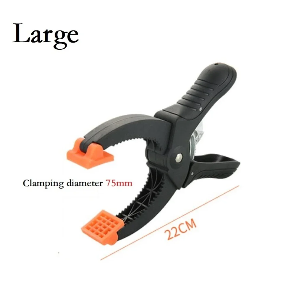 Abrazaderas de 6/8 pulgadas, abrazadera rápida de trinquete, abrazaderas de nailon de plástico DIY, Clip de resorte para fondo de estudio fotográfico de carpintería, 1 ud.
