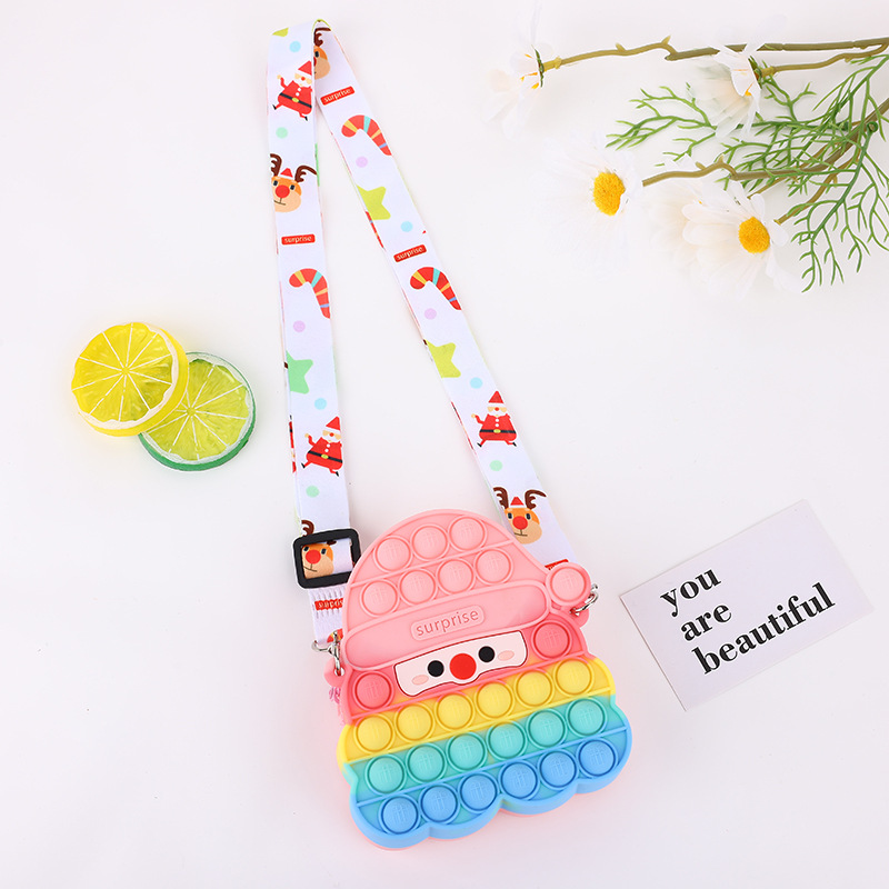 15 Styles Kids Girl Silicone Bubble Bag Lovely Cartoon Unicorn Cross Bag Multifunctional Change Storage Bags Coin Purses